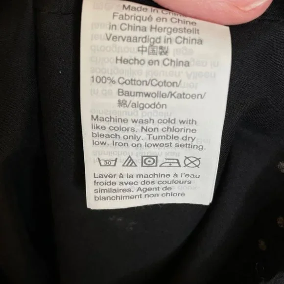 J. Crew Black Eyelet Tie Back Sundress, 4P - Picture 7 of 8